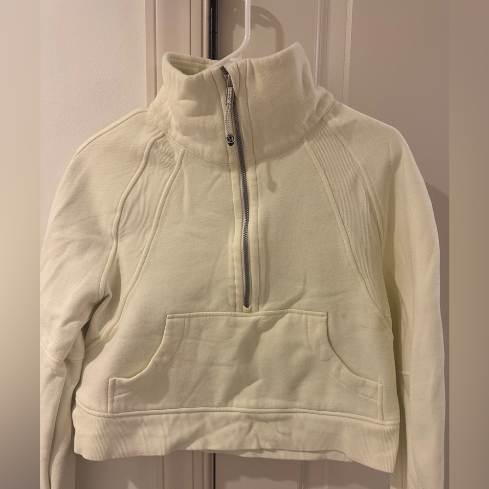 lululemon athletica butter yellow half-Zip Women's Top